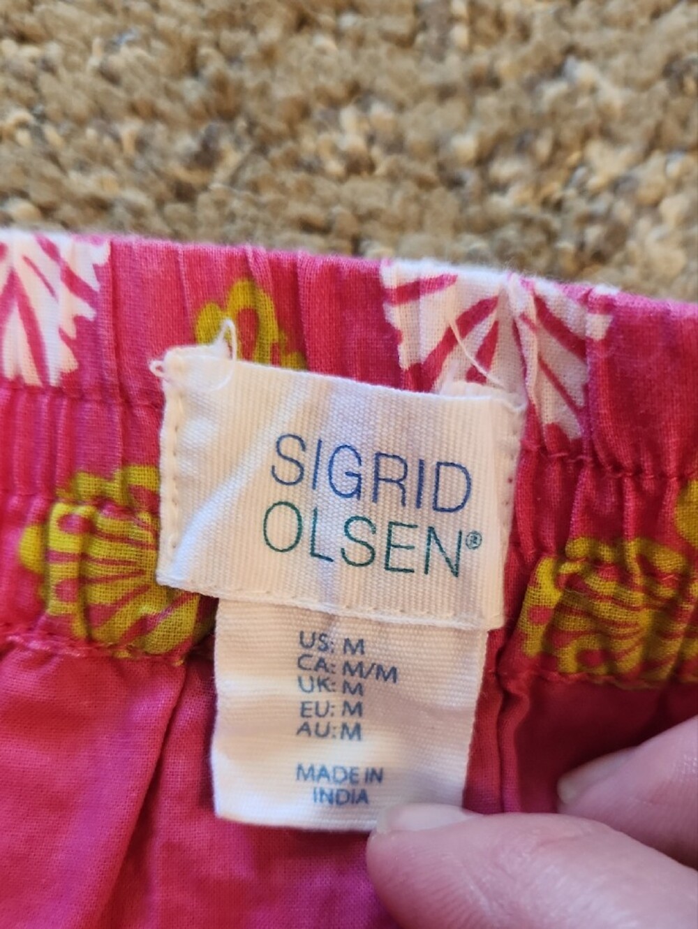 Sigrid Olsen Pink Floral Print Ruffle Mini Skirt - Picture 2 of 6